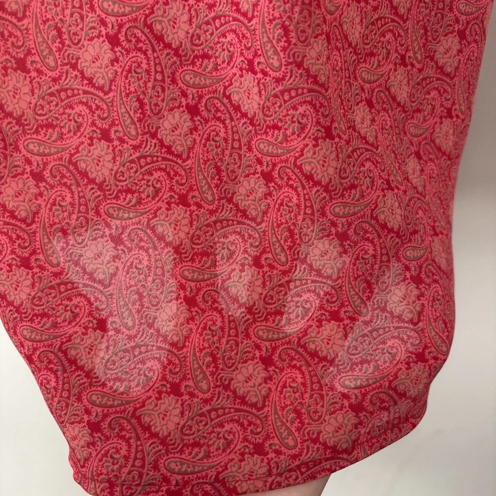 Vintage Sheer Paisley Midi Dress‎ Size S Y2K 90s Fairy Cottage Boho Festival USA